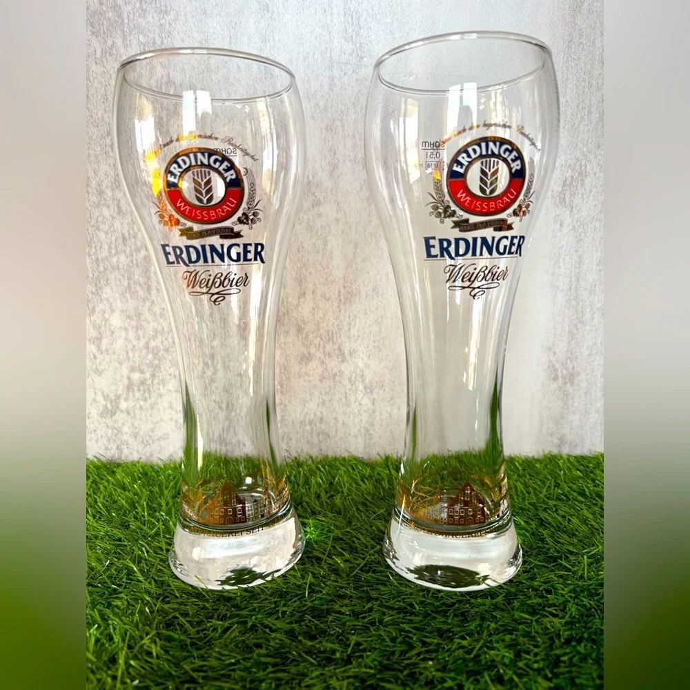 German Pilsner Beer Tall Drinking Glasses-Set of 2